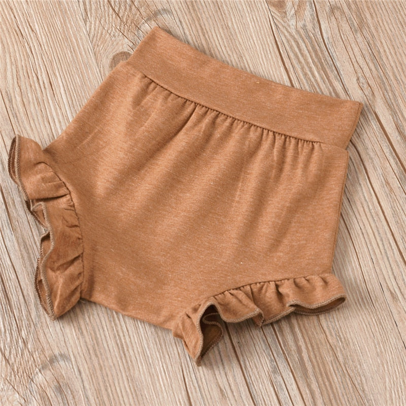 3 PCS Summer Newborn Baby Girls Clothes Set Letter Print Bodysuit Top+PP Shorts+headband Outfits 3-18 Months Clothing