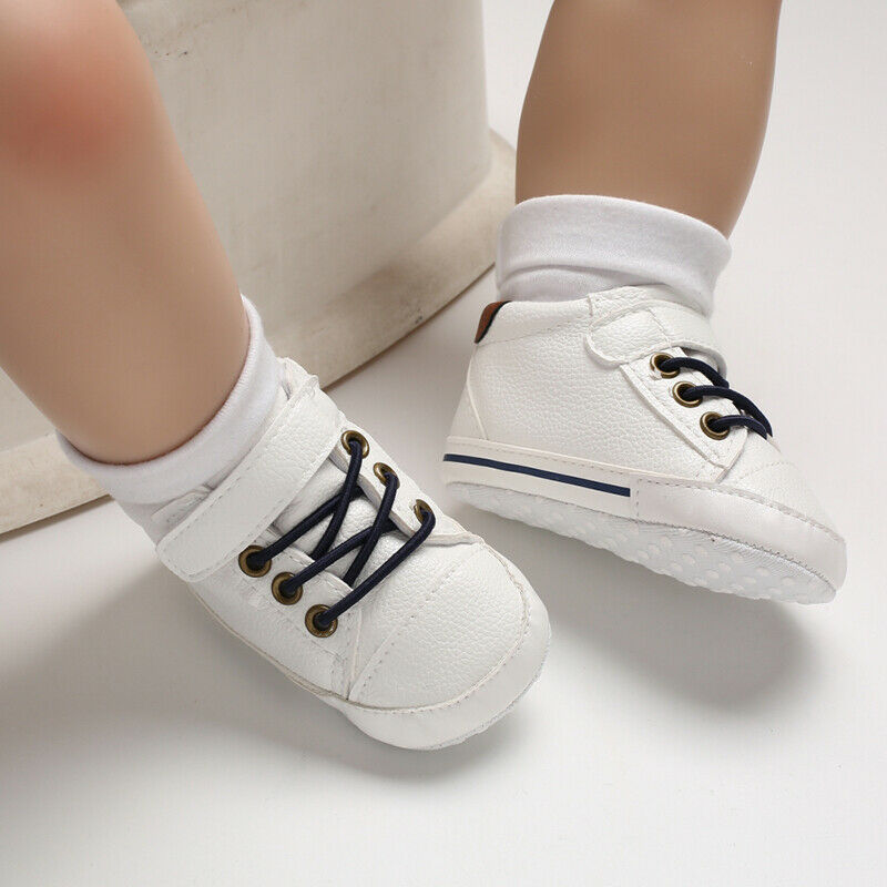 Toddler Baby Kids Boys Girls Soft Crib Shoes Faux Leather Sneakers Anti-slip Trainers kids shoes