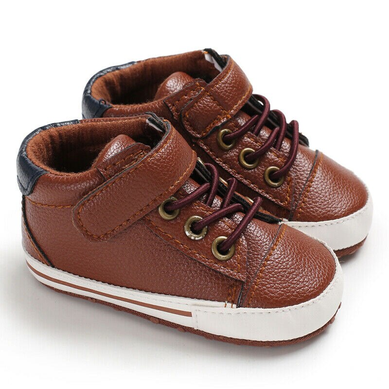 Toddler Baby Kids Boys Girls Soft Crib Shoes Faux Leather Sneakers Anti-slip Trainers kids shoes