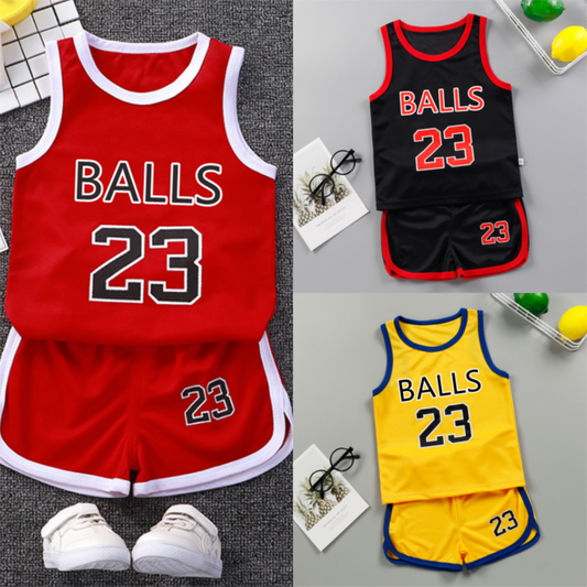 Boys Sports Basketball Summer Casual Children&#39;s Sport Sleeveless Vest+Shorts Clothes Set Baby Toddler Clothing For