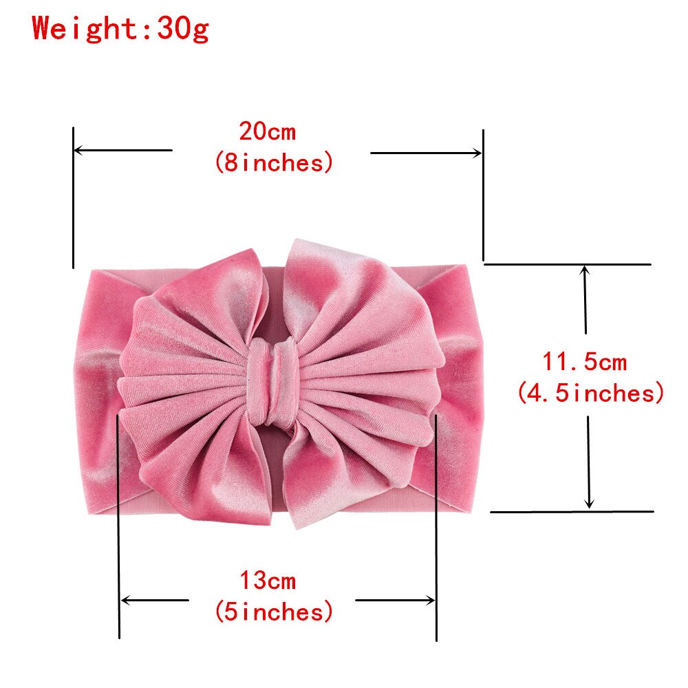 New Baby Accessories Infant Girl Velvet Hair Band Super Large Bowknot Newborn Elastic Cute Soft Headband Children&#39;s Photo Props