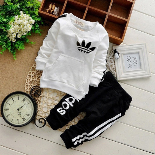 Brand Baby Clothes Suits Causal Baby Girls Boys Clothing Sets Children Suits Clothes 2 Pieces Sweatshirts Sports Pants Kids Set