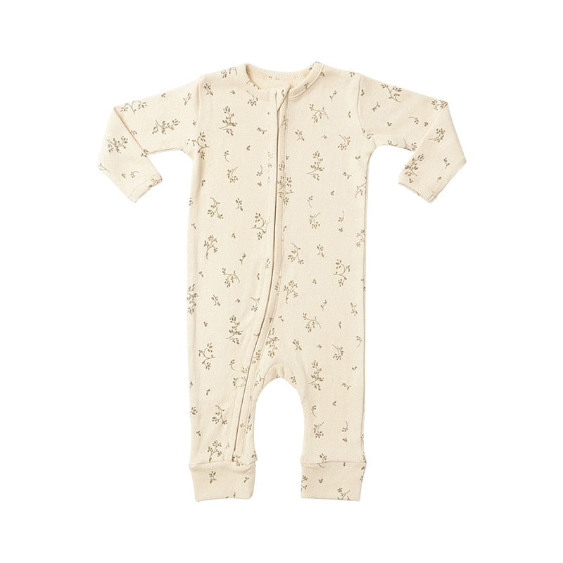 Baby Romper Cartoon Floral Baby Boy Girl Clothes Cotton Long-sleeved Baby Jumpsuit Autumn Spring Newborn Baby Clothing