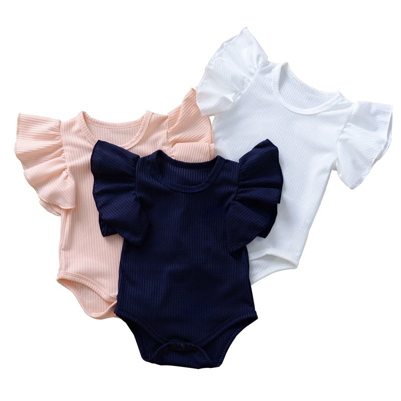Newborn Baby Girls Clothes Cotton Sleeveless Baby Girl Romper Summer Baby Girl Jumpsuit 0-24M Bamboo Baby Clothes