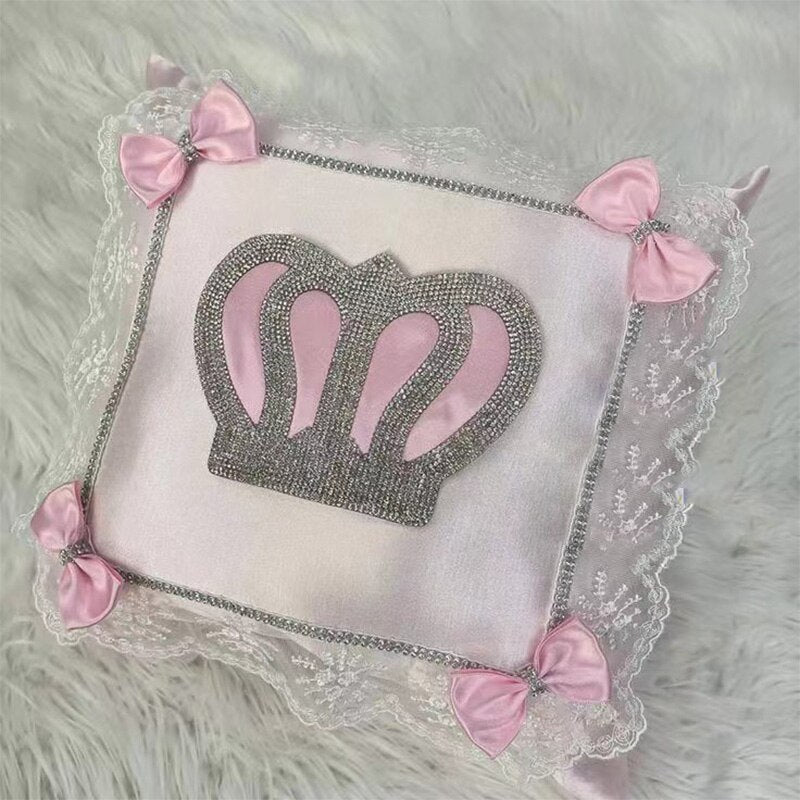 Custom Crown Pillow Jewelry Welcome Home Baby Photography Baby Girl Boy Toddler&#39;s Cotton Outfits Newborn Gift